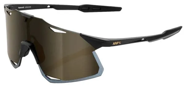 100% Glasses - Hypercraft - Black Matte - Gold Mirror Lenses