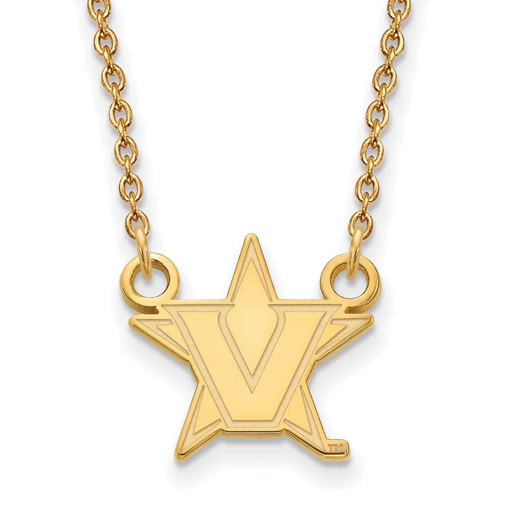 10k Yellow Gold Vanderbilt U Small Pendant Necklace