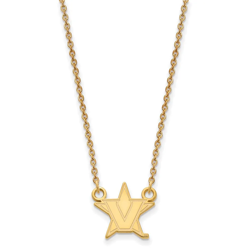 10k Yellow Gold Vanderbilt U Small Pendant Necklace