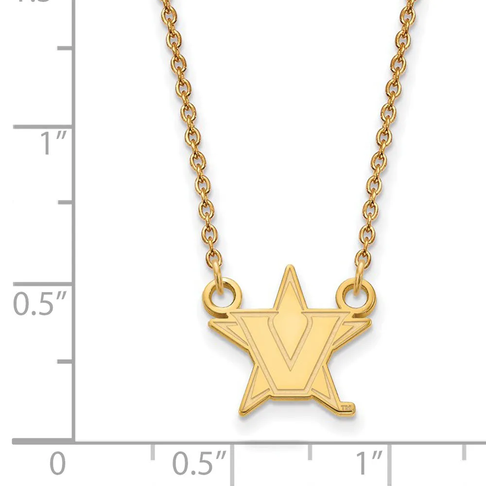 10k Yellow Gold Vanderbilt U Small Pendant Necklace