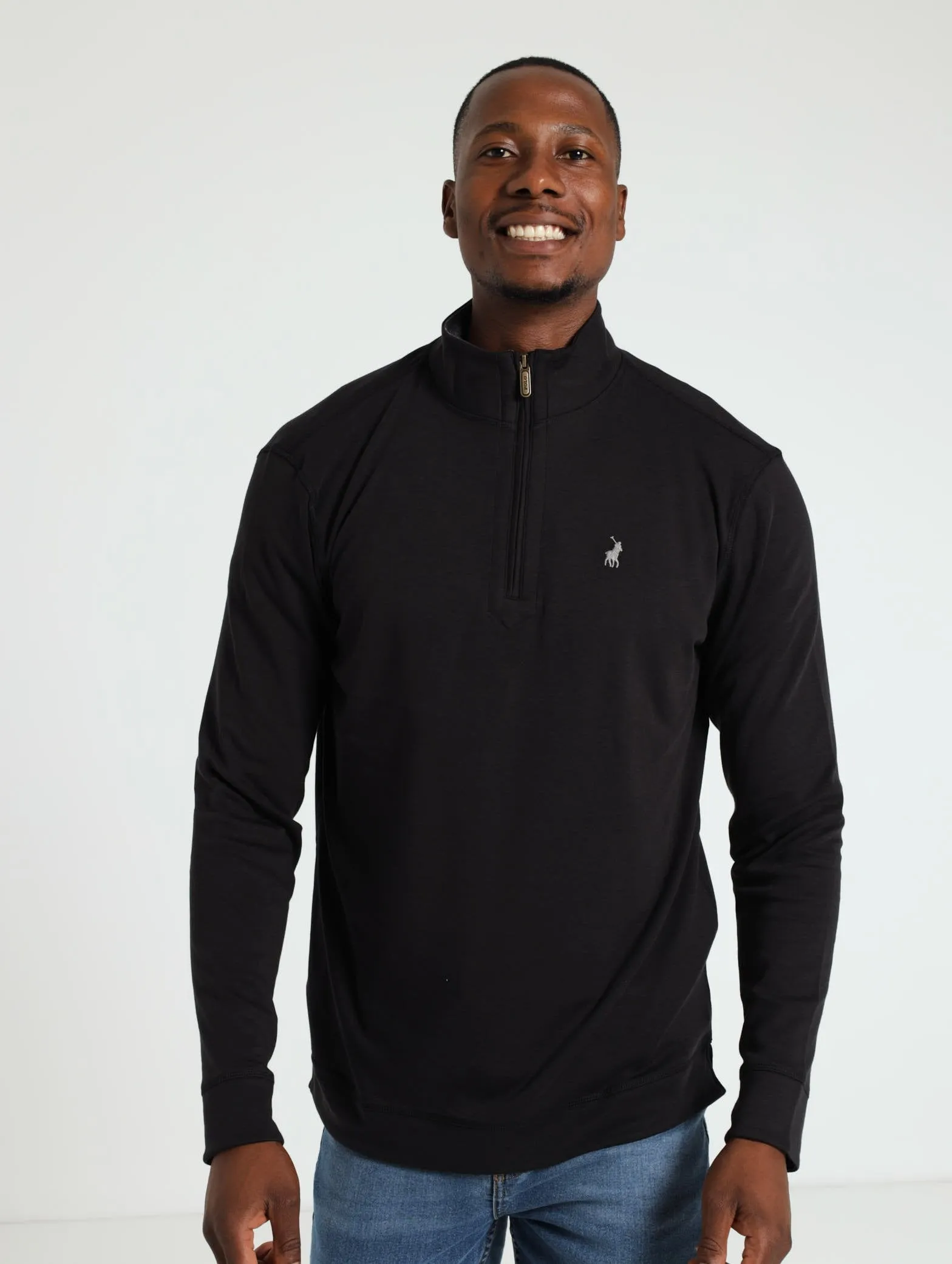 1/4 Zip Sweater - Black