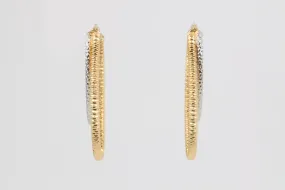 18k Two-Tone Gold Hoop Earrings (4.47g.)