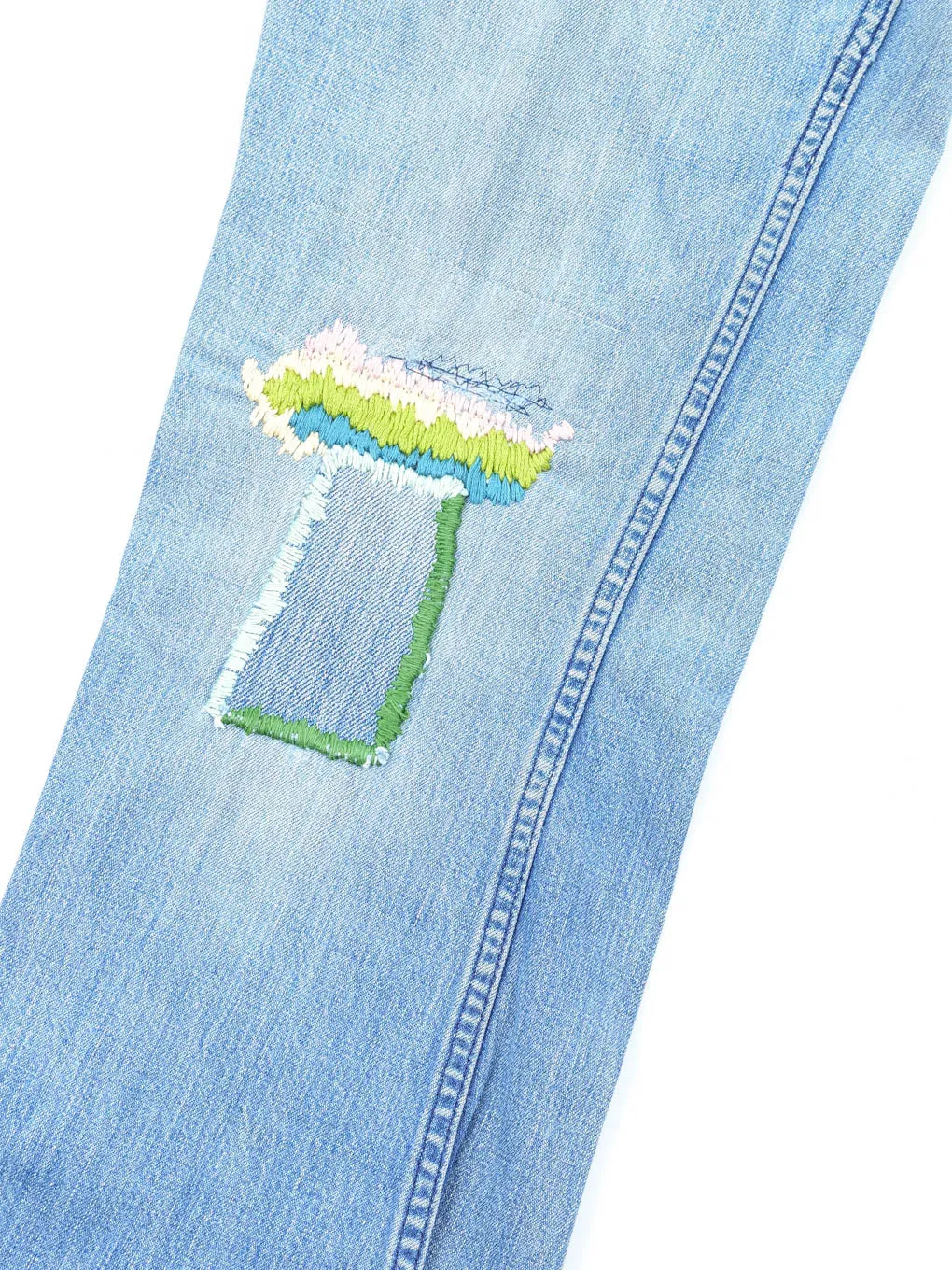 1970s Landlubber Embroidered Patched Jeans