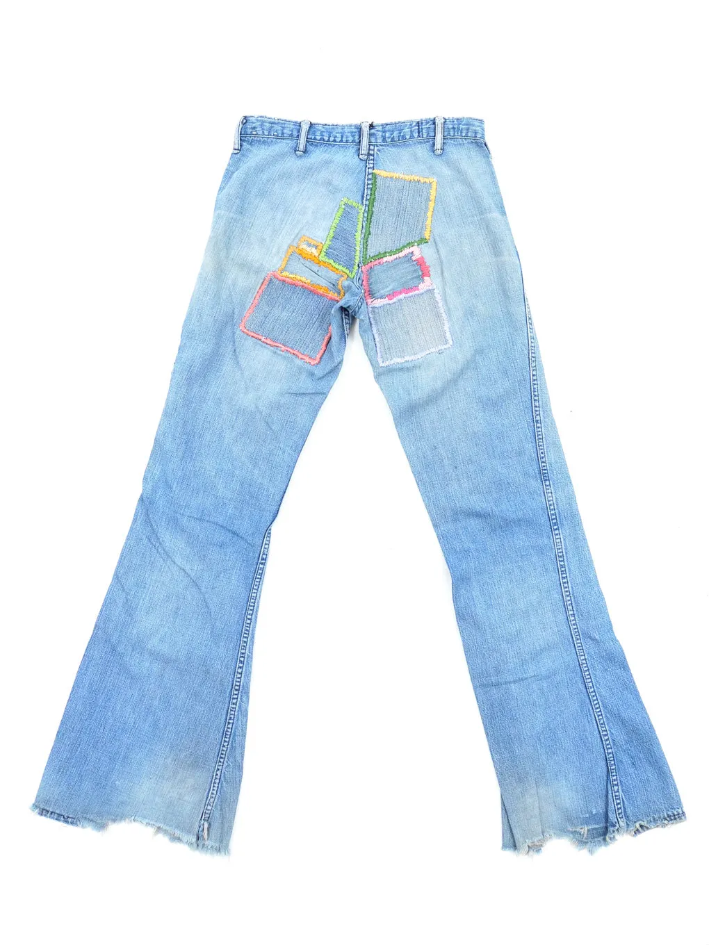 1970s Landlubber Embroidered Patched Jeans