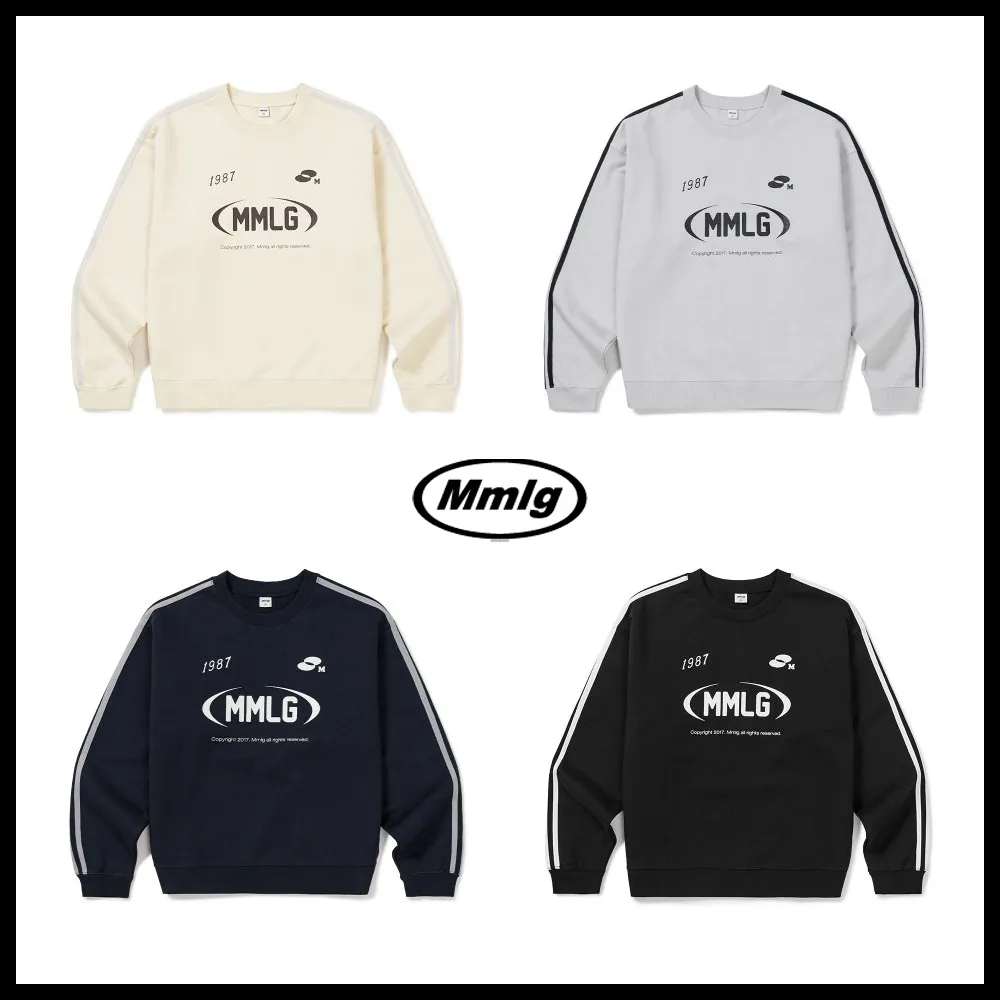 87MM  |Crew Neck Unisex Street Style Long Sleeves Plain