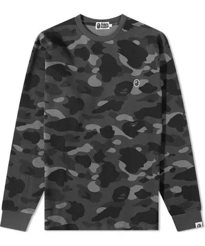 A Bathing Ape Men's Long Sleeve Colour Camo Thermal T-Shirt