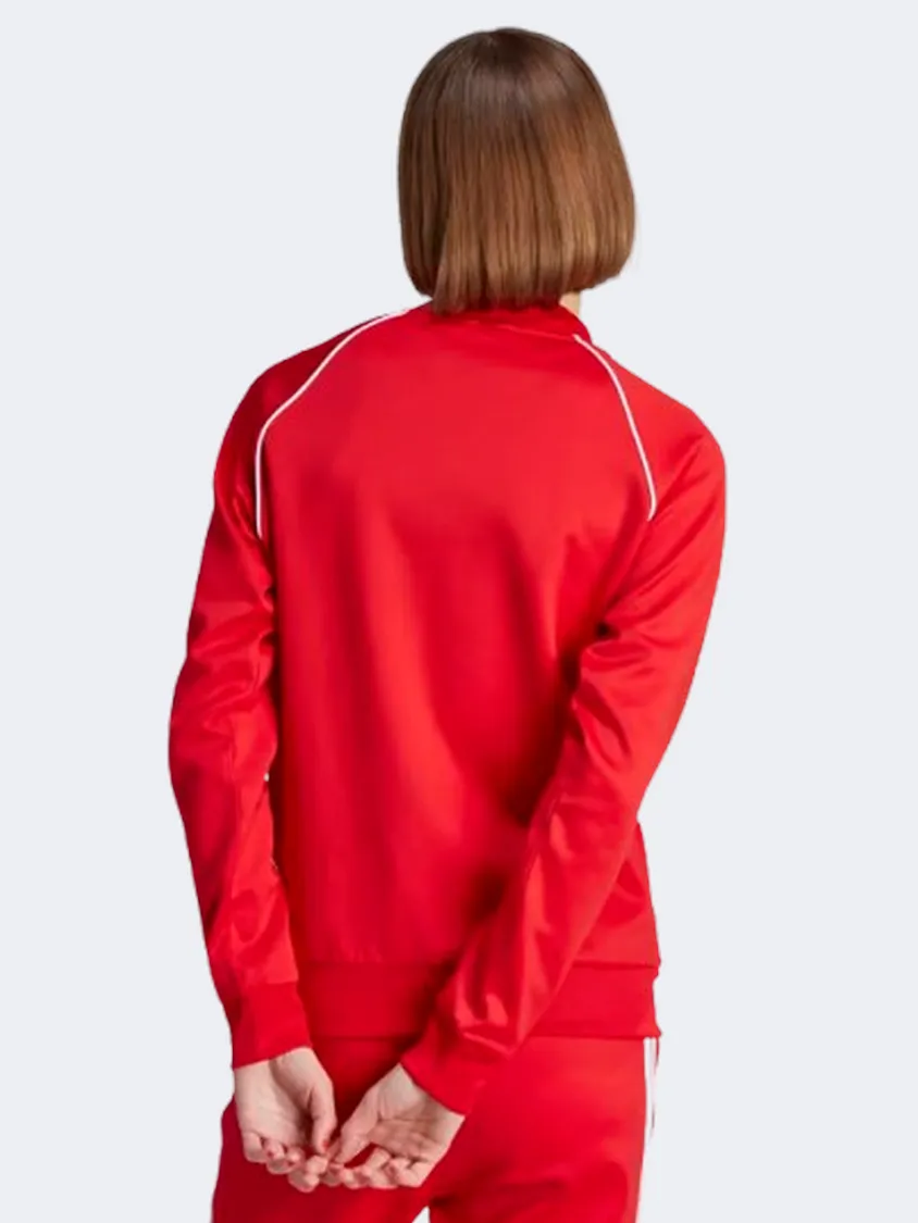 Adidas Adicolor Classic Sst Classic Women Original Jacket Better Scarlet/White