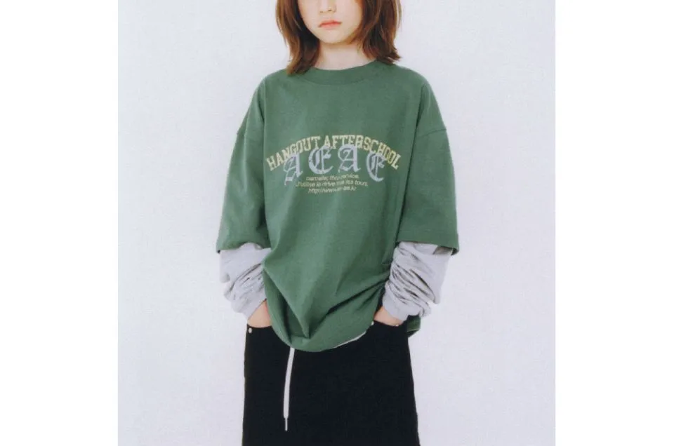 AEAE  |Unisex Street Style Bi-color Long Sleeves Oversized