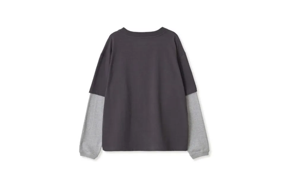 AEAE  |Unisex Street Style Bi-color Long Sleeves Oversized