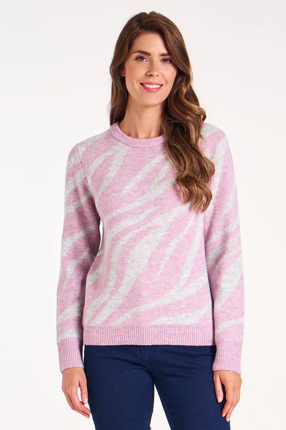 Animal Print Jacquard Jumper