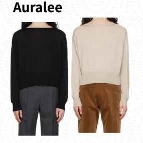 AURALEE  |Cashmere Silk Plain Sweaters