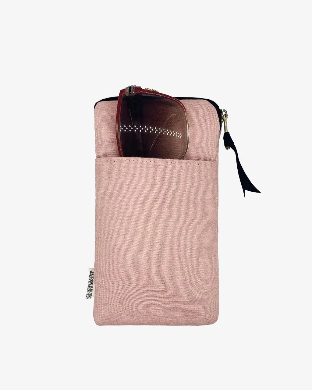 bag-all Glasses Case with Outside Pocket - Pink/Blush