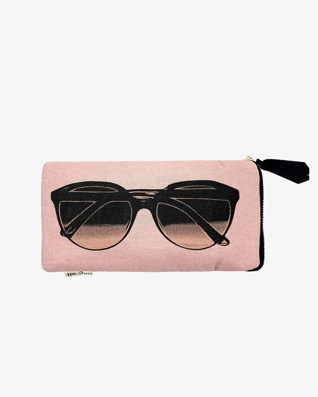 bag-all Glasses Case with Outside Pocket - Pink/Blush