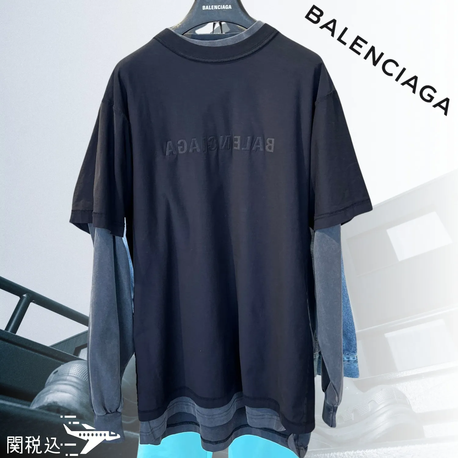 BALENCIAGA  |Crew Neck Unisex Street Style Long Sleeves Plain