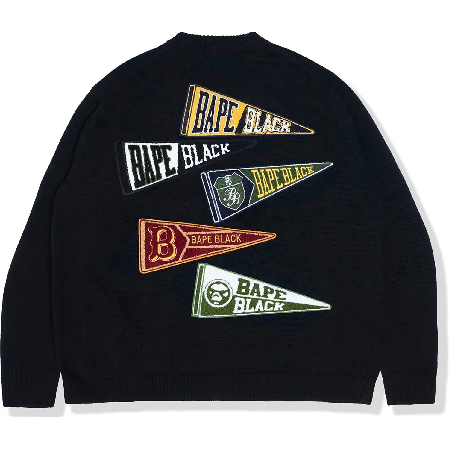 BAPE BLACK COLLEGE CARDIGAN MENS