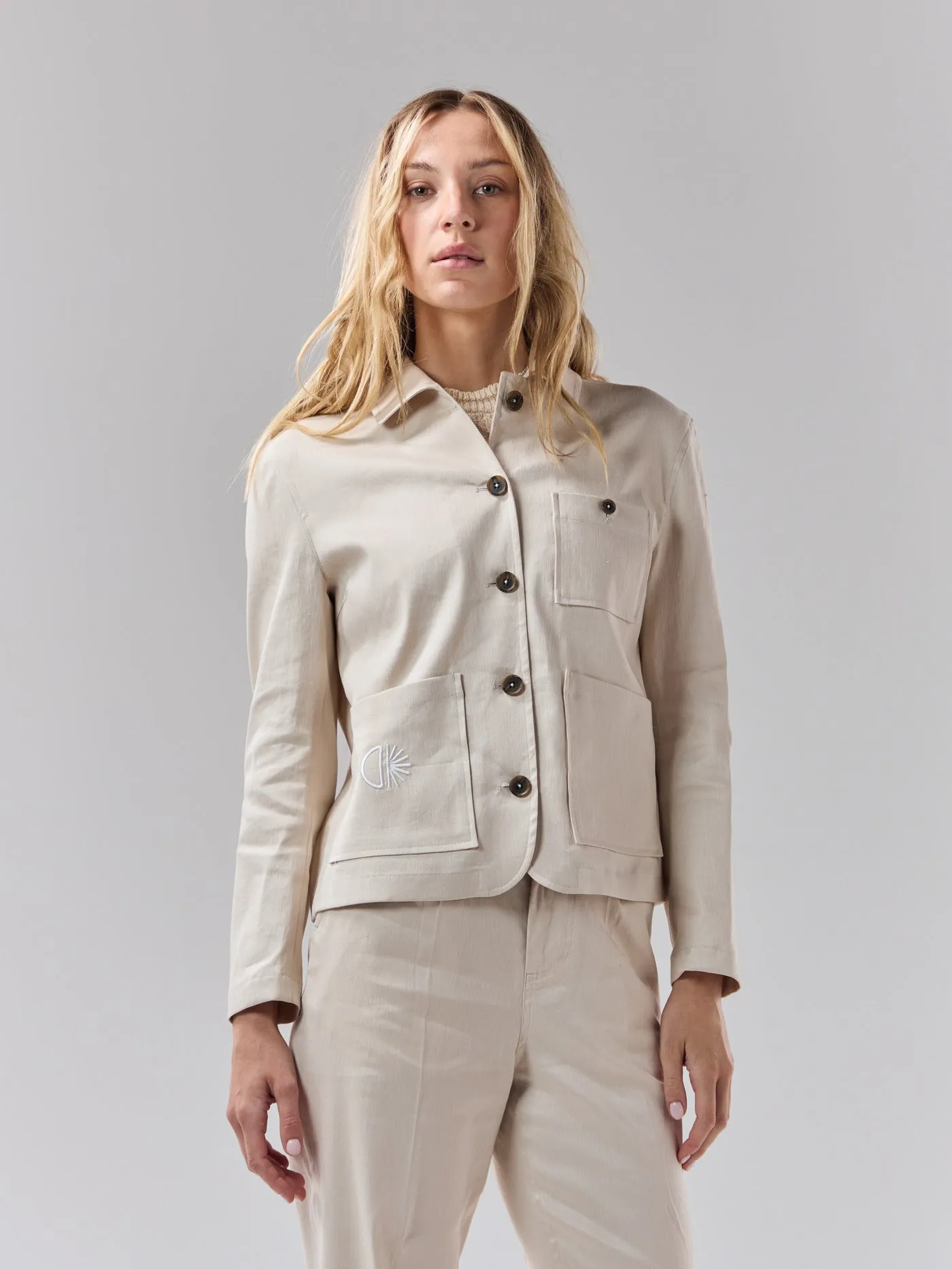 Batch 05 - Womens Cream Linen Jacket