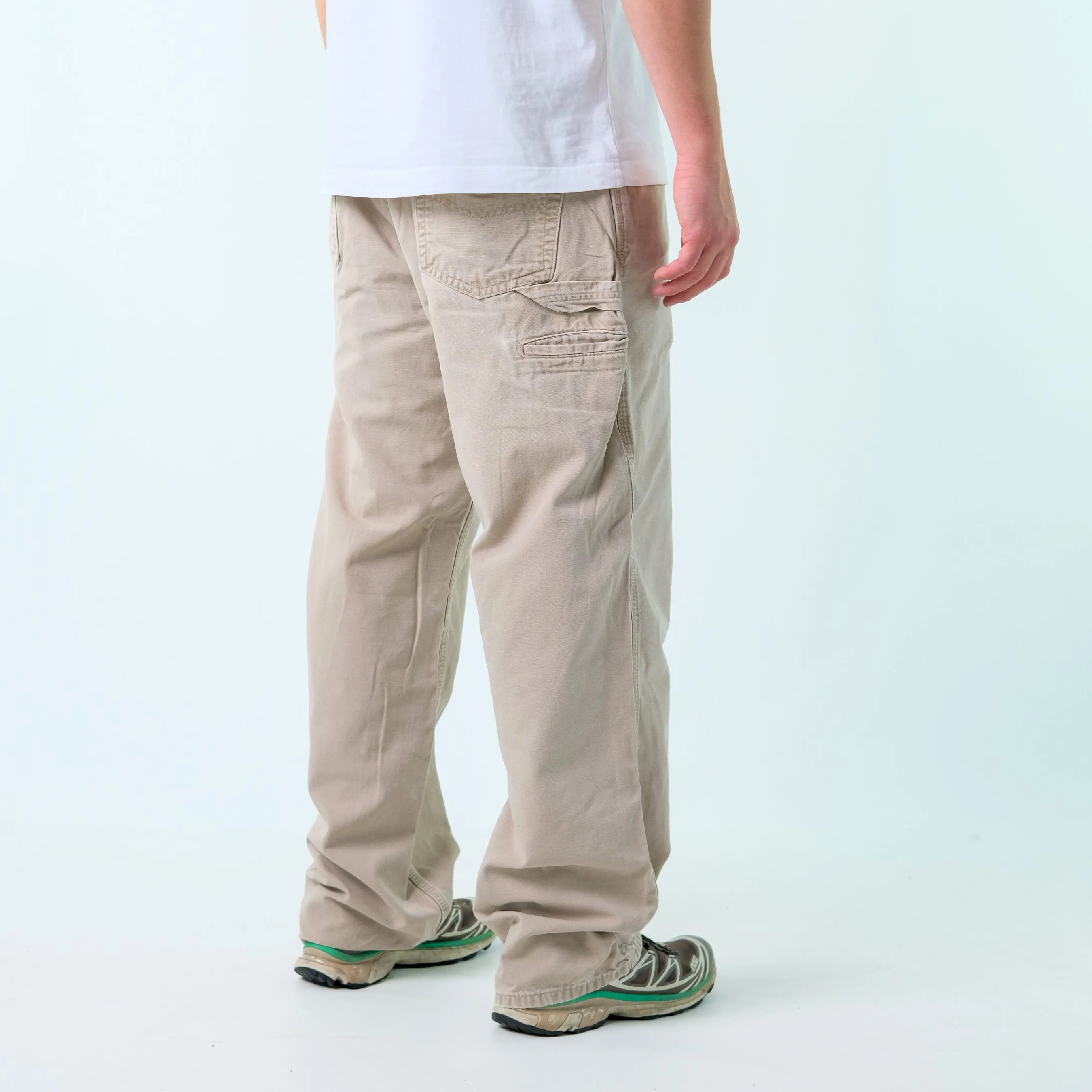 Beige y2ks Carhartt Denim Carpenter Jeans Baggy Pants (36x34)