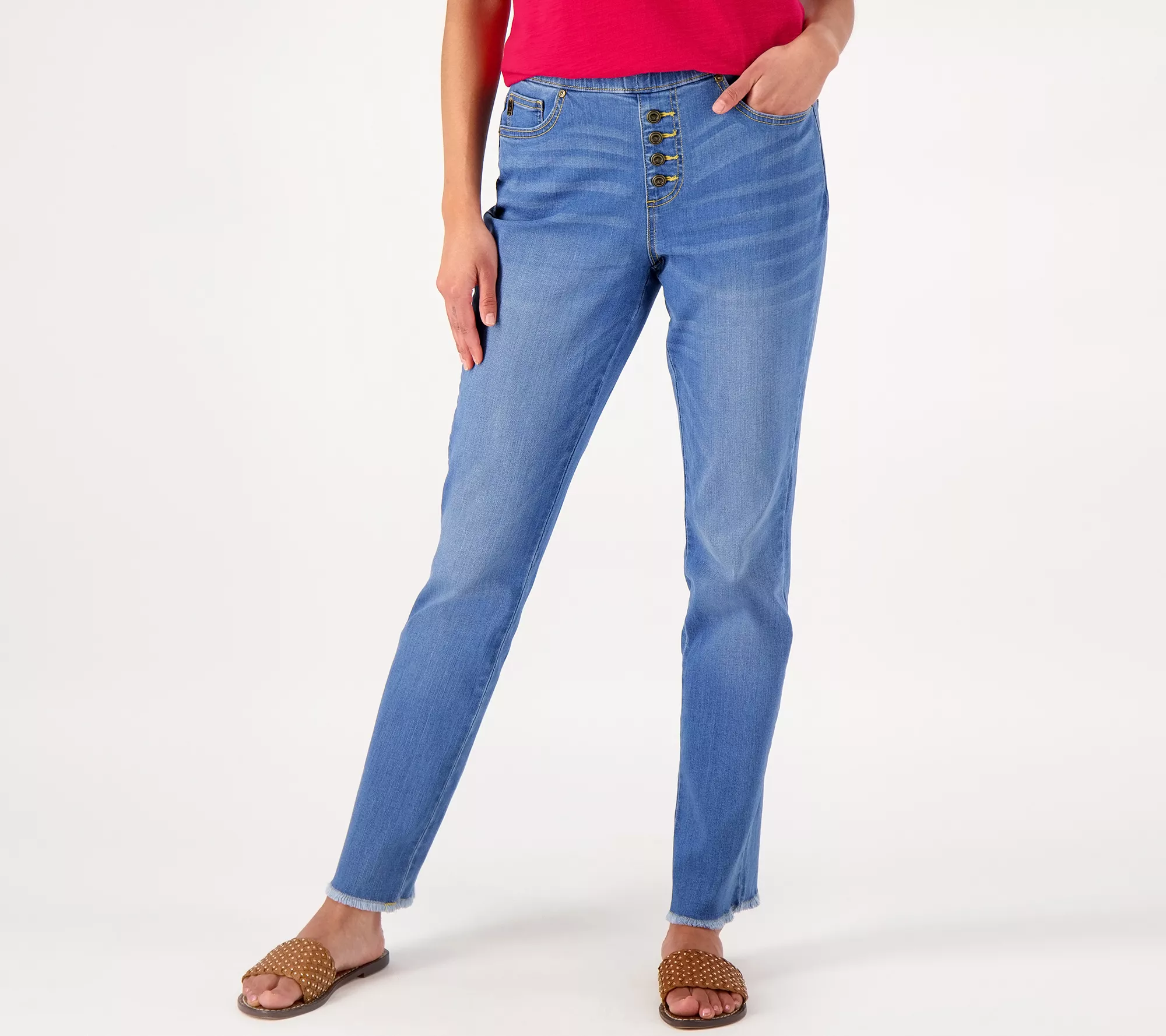 Belle by Kim Gravel Petite TripleLuxe Denim Jeans