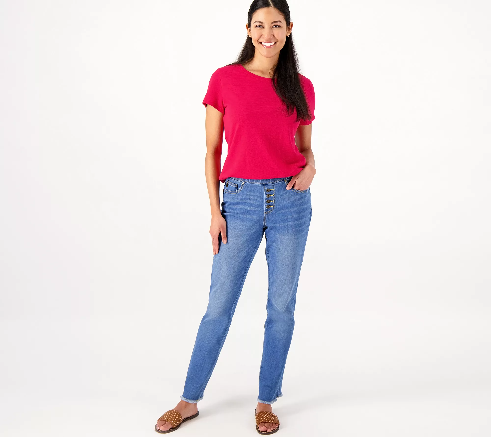 Belle by Kim Gravel Petite TripleLuxe Denim Jeans