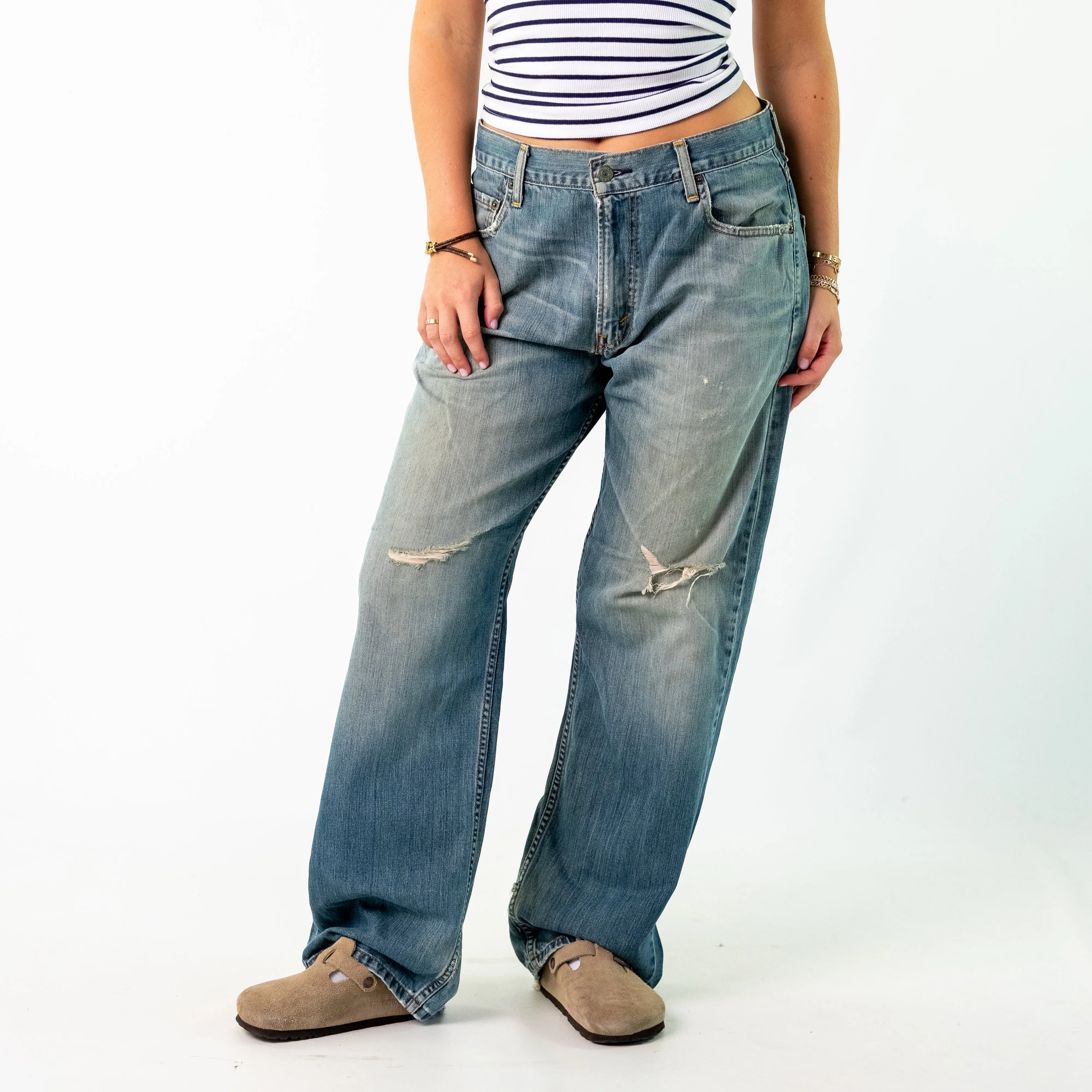 Blue 90s Levi's Denim Jeans Baggy Pants (30x32)