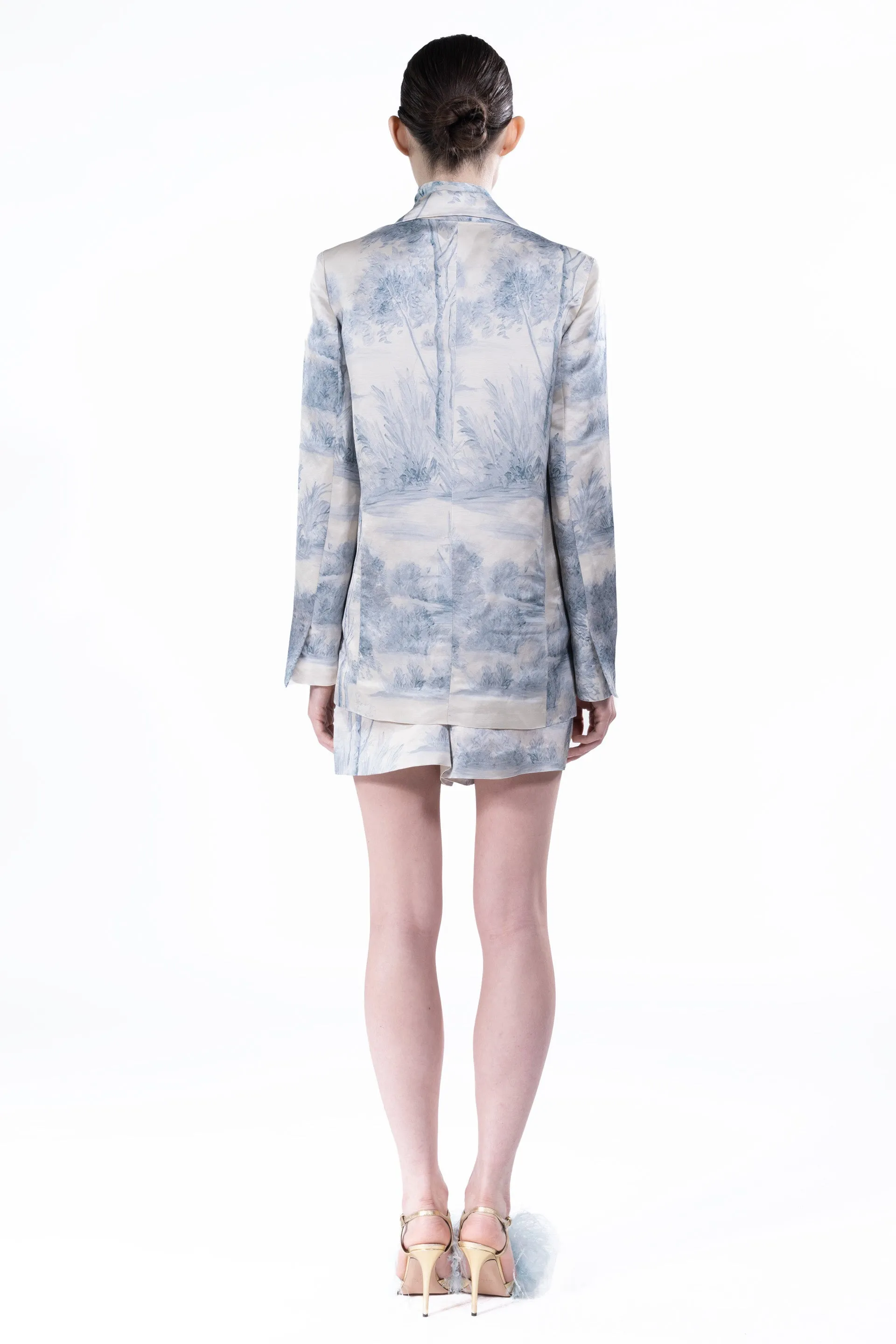 'Blue Pastoral' Long Jacket