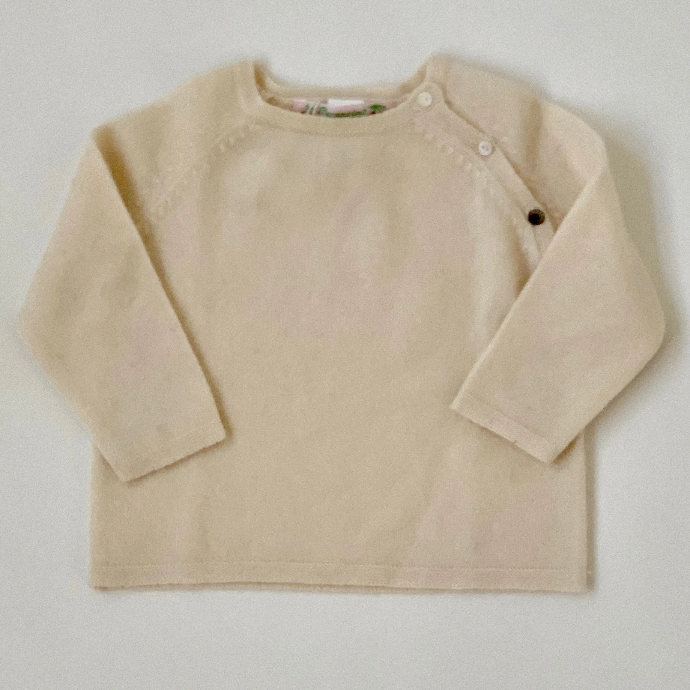 Bonpoint Cream Cashmere Jumper: 6 Months