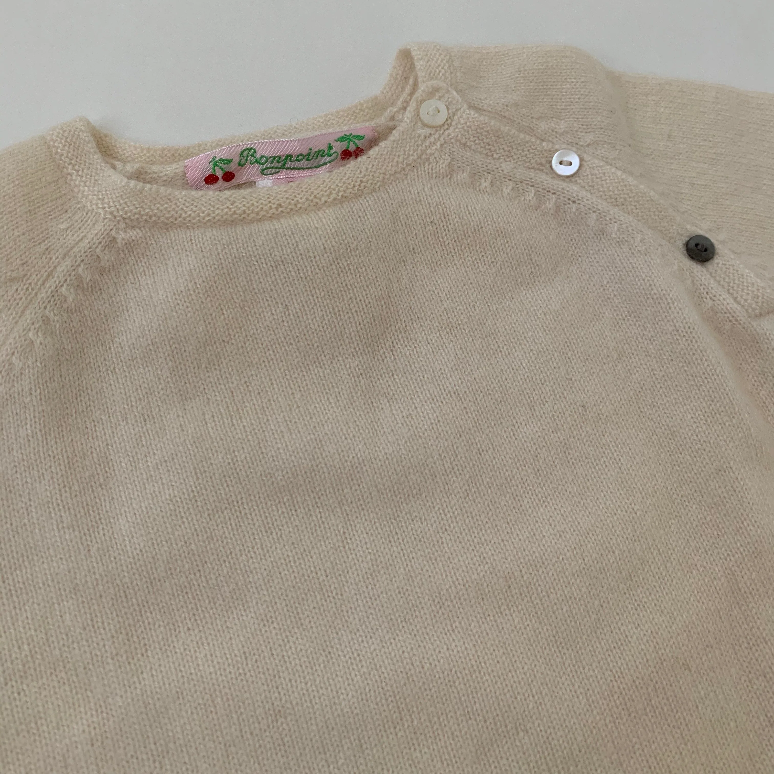 Bonpoint Cream Cashmere Jumper: 6 Months