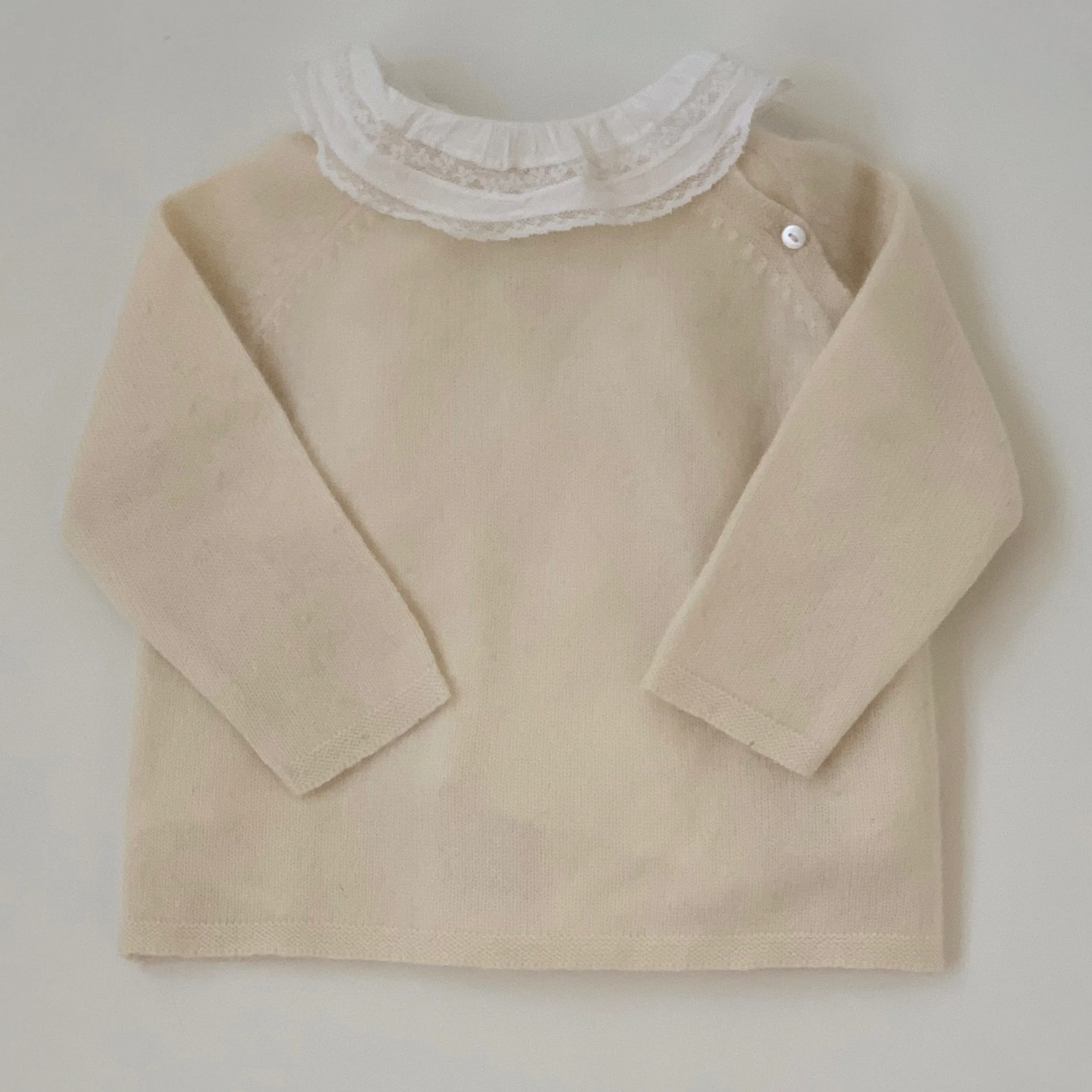 Bonpoint Cream Cashmere Jumper: 6 Months