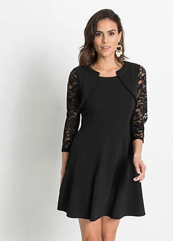 bonprix bonprix Lace Sleeve Dress | Kaleidoscope