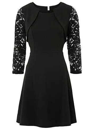 bonprix bonprix Lace Sleeve Dress | Kaleidoscope