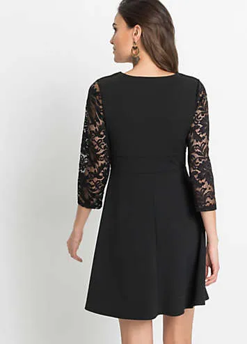 bonprix bonprix Lace Sleeve Dress | Kaleidoscope