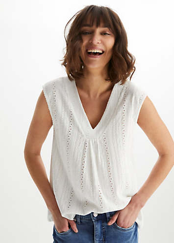 bonprix Broderie Anglaise Blouse | Grattan