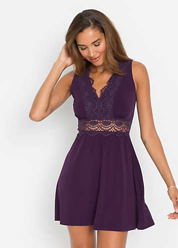 bonprix Lace Trim Dress | Grattan