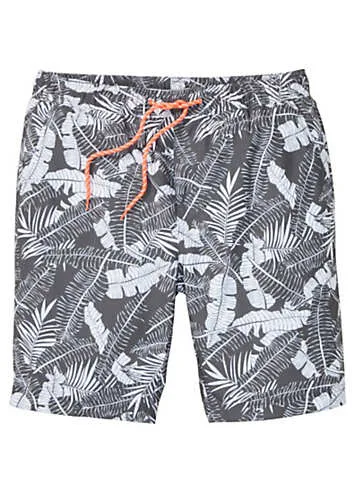 bonprix Leaf Print Swim Shorts | Grattan