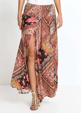 bonprix Print Wrap Maxi Skirt | Grattan