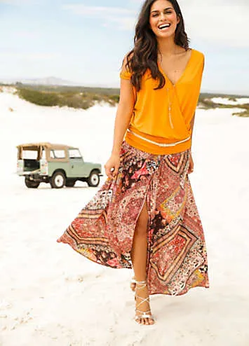 bonprix Print Wrap Maxi Skirt | Grattan