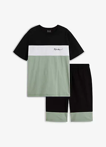 bonprix Stripe Print T-Shirt & Shorts Set | Grattan