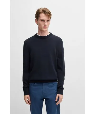 Boss Micro-structured sweater in cotton