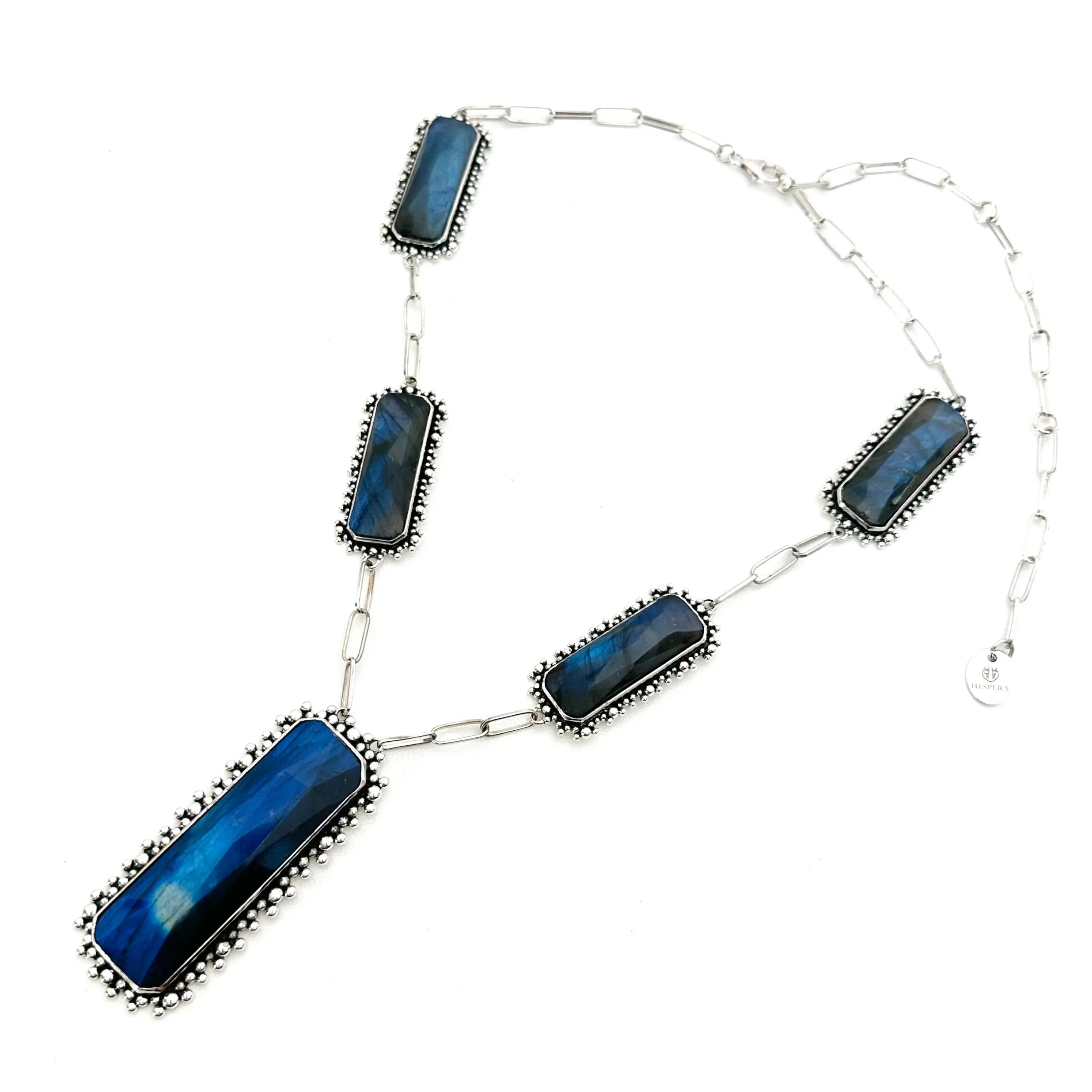 Brilliant Baguettes  Mega Necklace- Labradorite