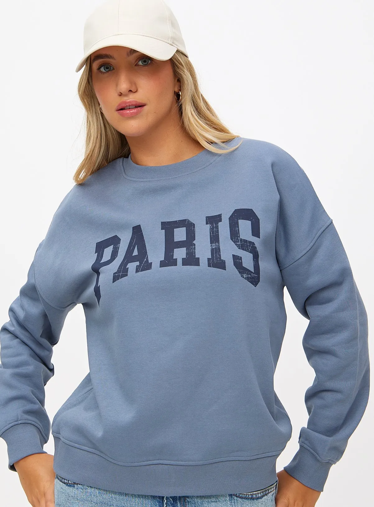 Buy Blue Paris Graphic Relaxed Sweatshirt S | Hoodies and sweatshirts | Tu