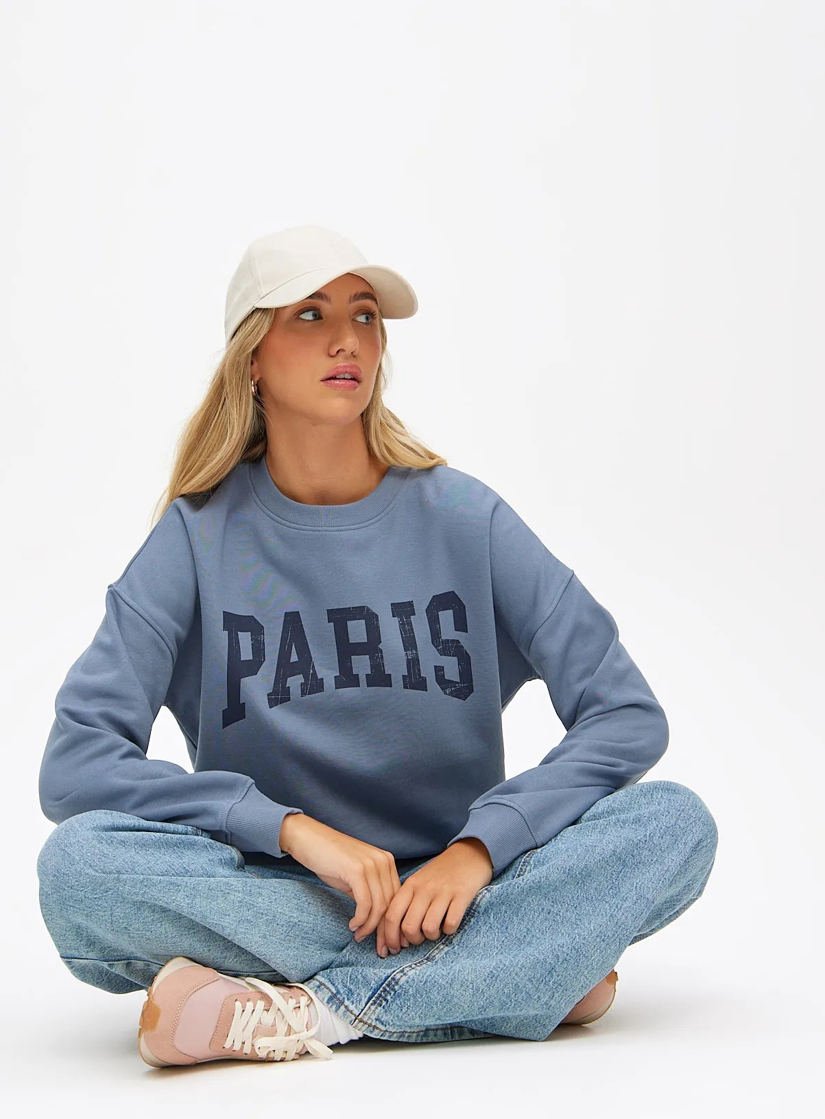 Buy Blue Paris Graphic Relaxed Sweatshirt S | Hoodies and sweatshirts | Tu