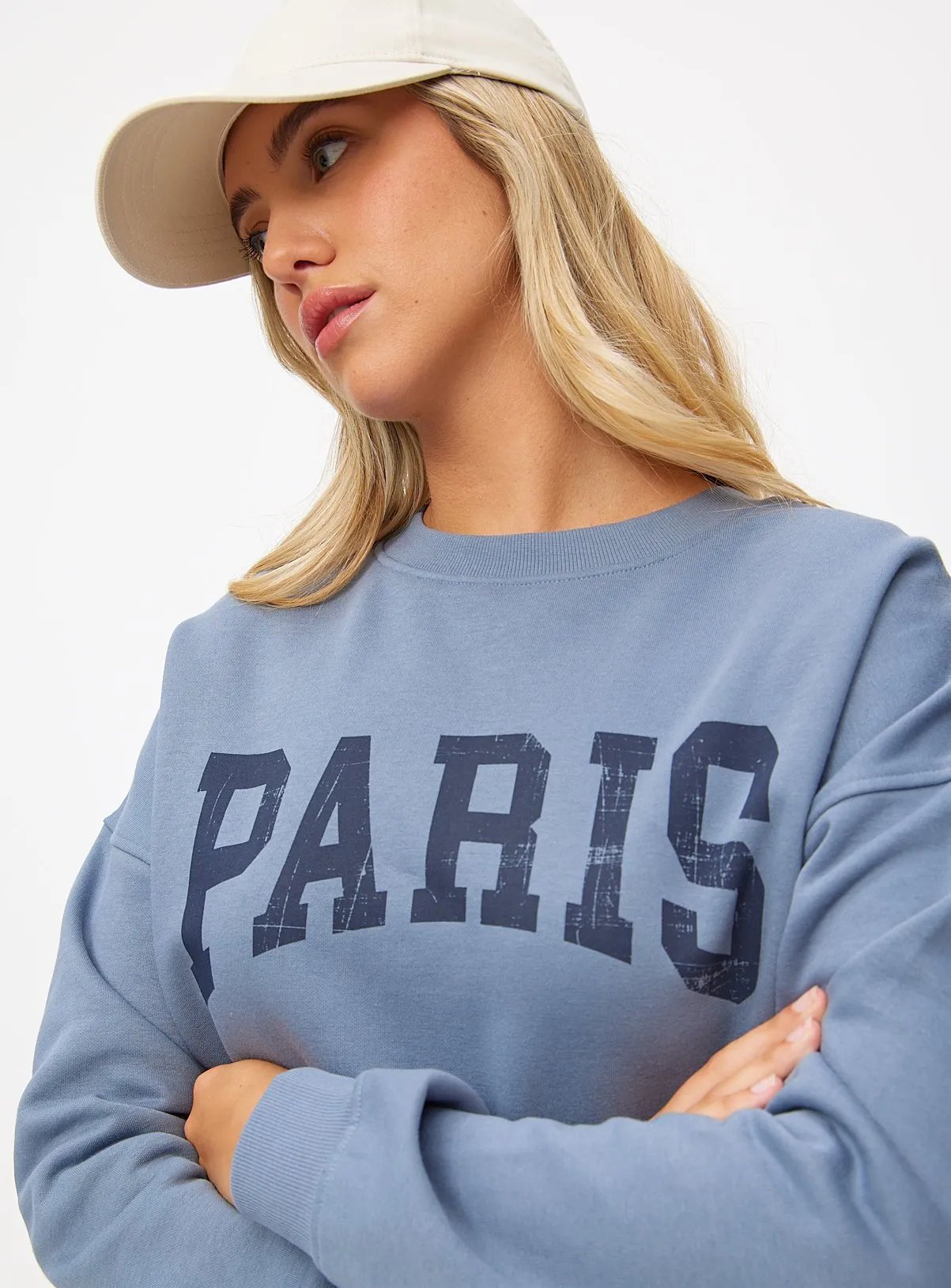 Buy Blue Paris Graphic Relaxed Sweatshirt S | Hoodies and sweatshirts | Tu