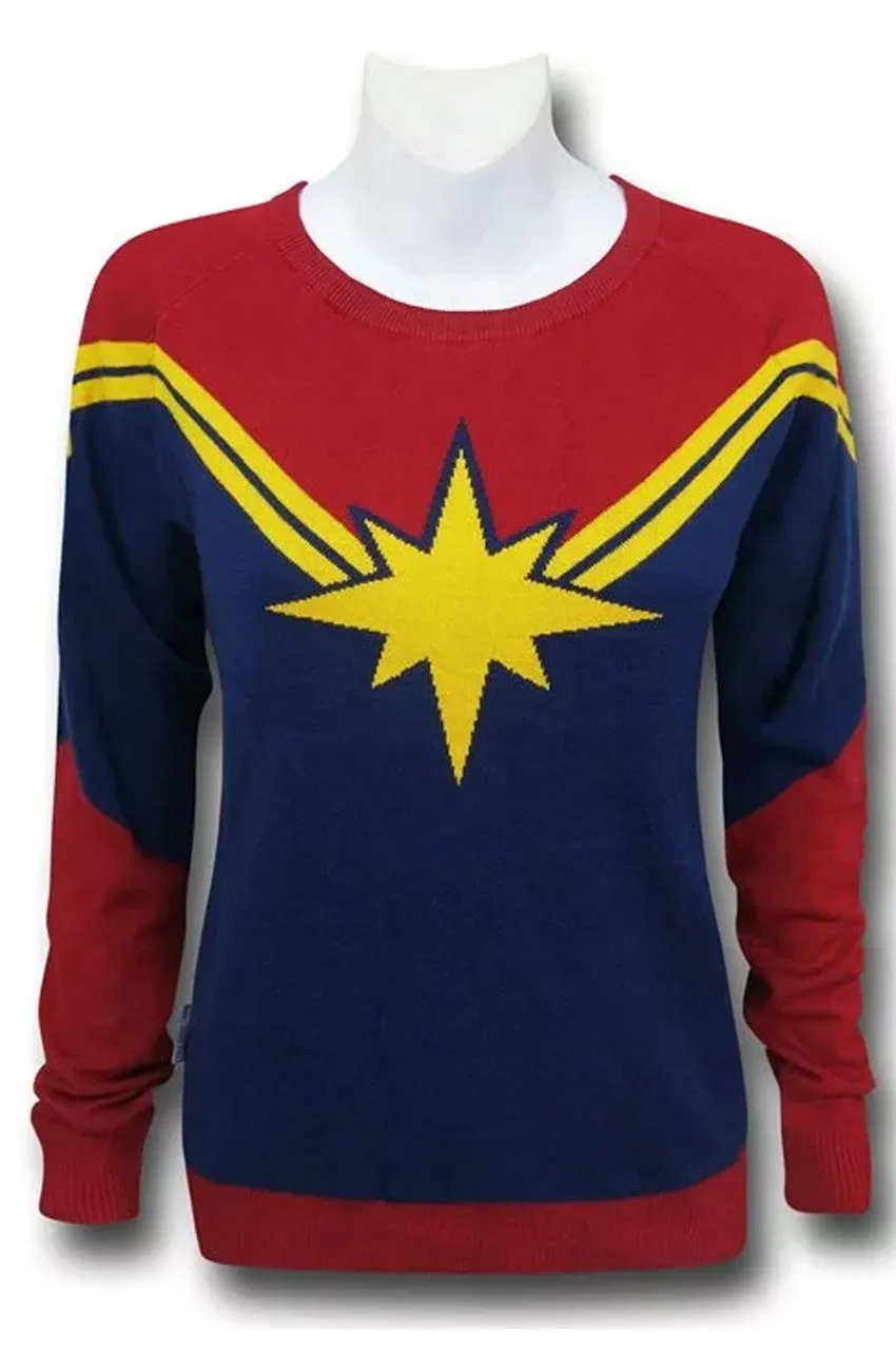 Captain Marvel Carol Danvers Sweater - Brie Larson Sweater