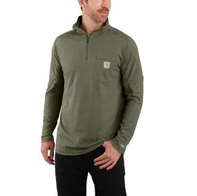 Carhartt Force Relaxed Fit Midweight Long-Sleeve Quarter-Zip Mock-Neck T-Shirt