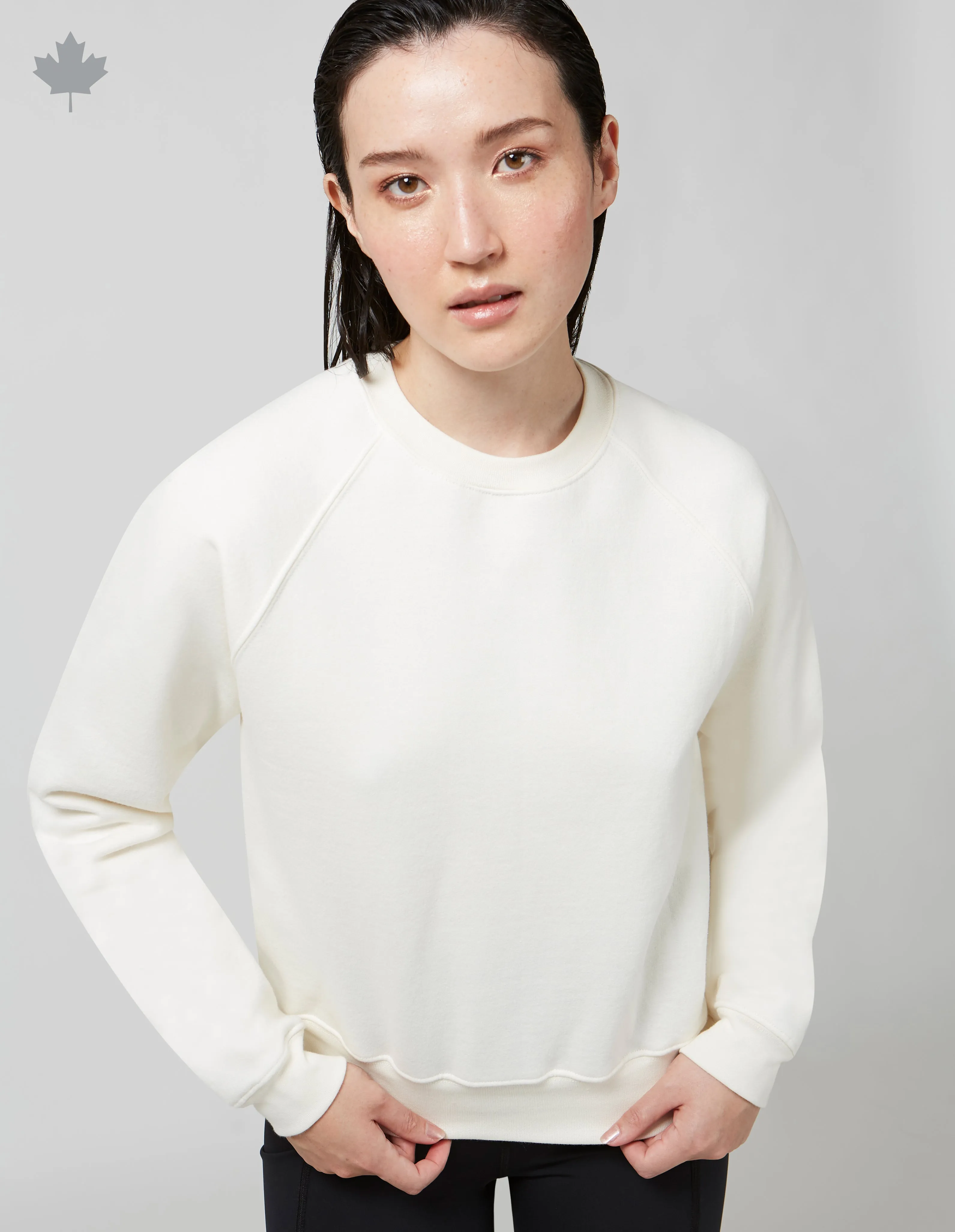 CHANDAIL MOLLETONN CROP - UNI||CROP SWEATSHIRT - SOLID