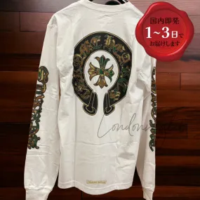 CHROME HEARTS  |Camouflage Unisex Street Style Long Sleeves Cotton