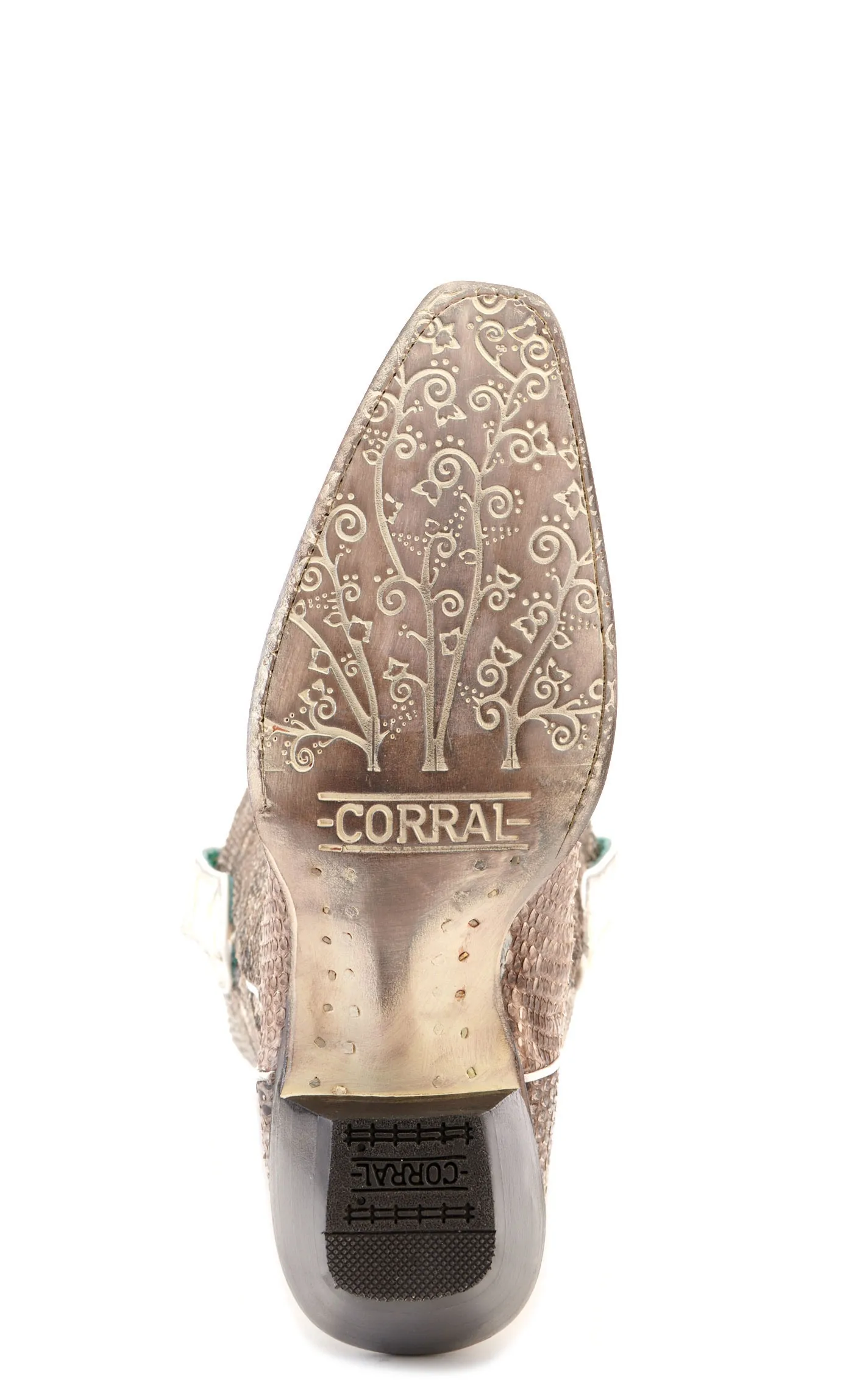 Corral Women's Natural Full Python Snip Toe Exotic Cowboy Boots