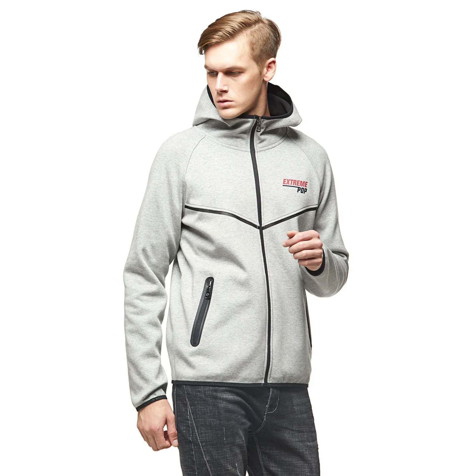 Cotton bonded Fleece Hooded jacket