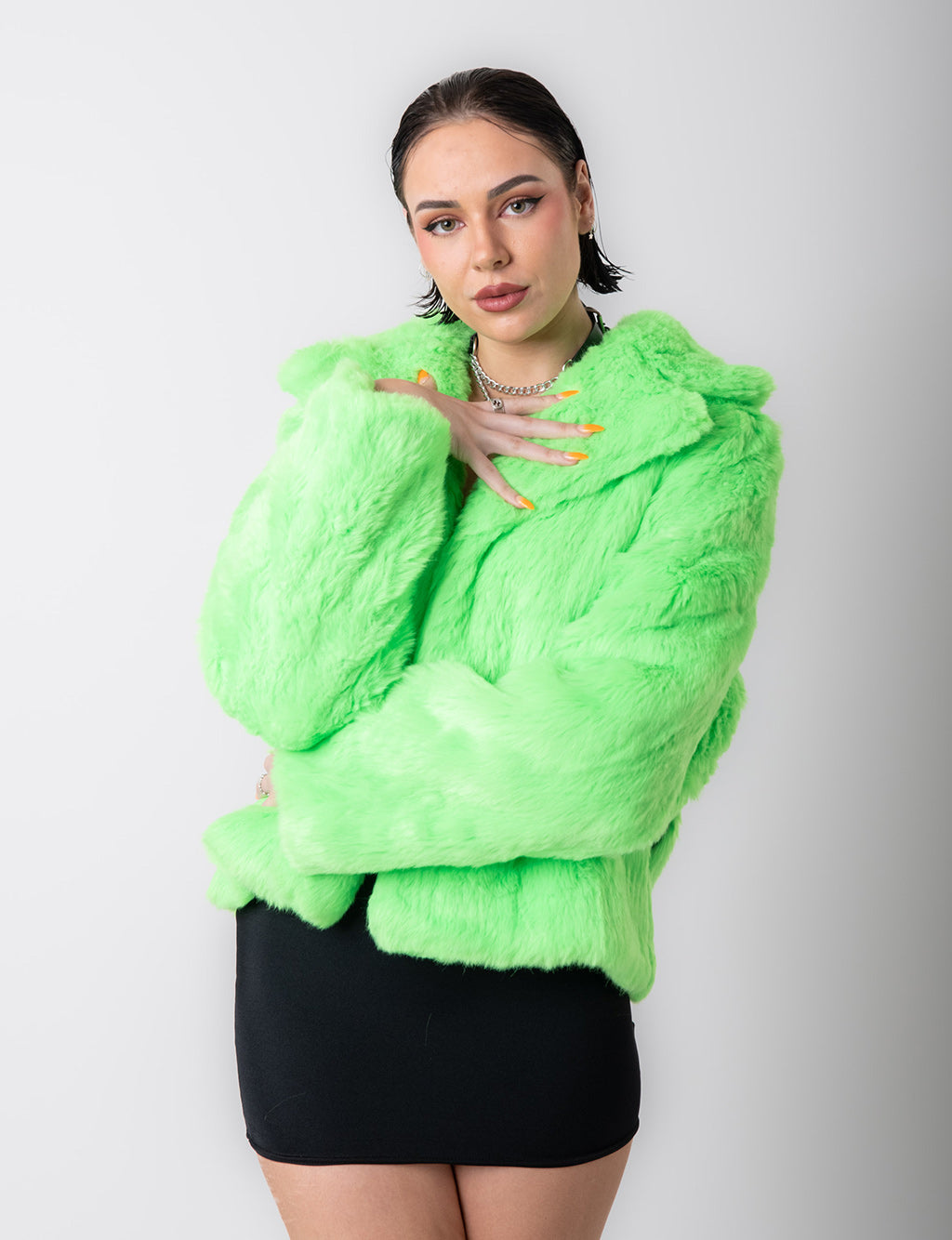 CUSTOM FAUX FUR JACKET 2.0 - CROPPED  MADE 4 U 