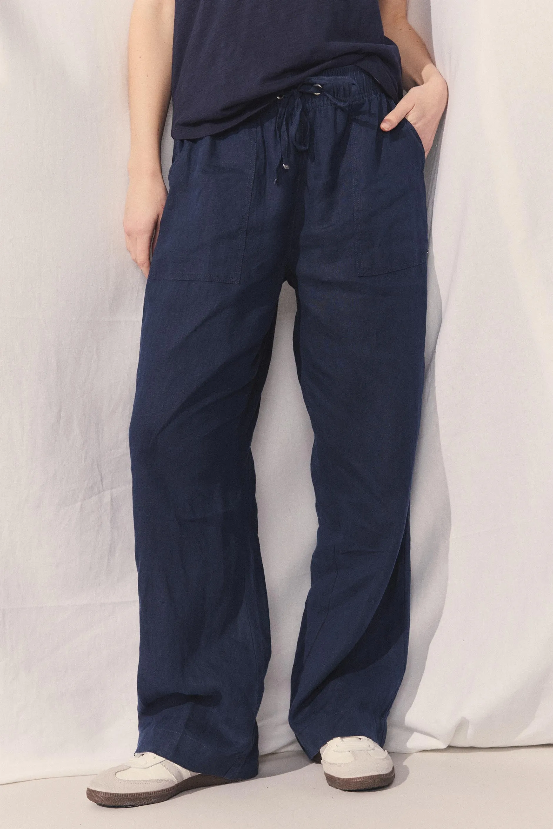 D-Luxe Wide Leg Linen Pant